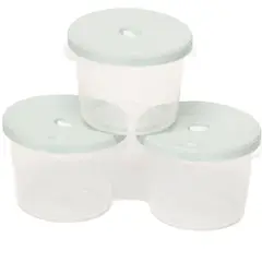 WAKESHOME - Set 3 Envases De Plastico Redondo Con Tapa Hermetica Mediano 1000ml