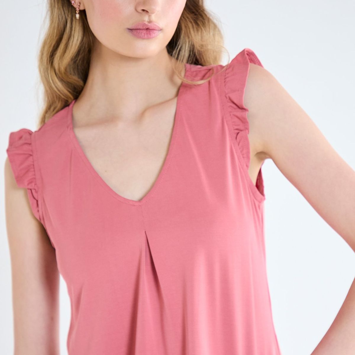 IO - Polera Sin Mangas Rosada Mujer Io