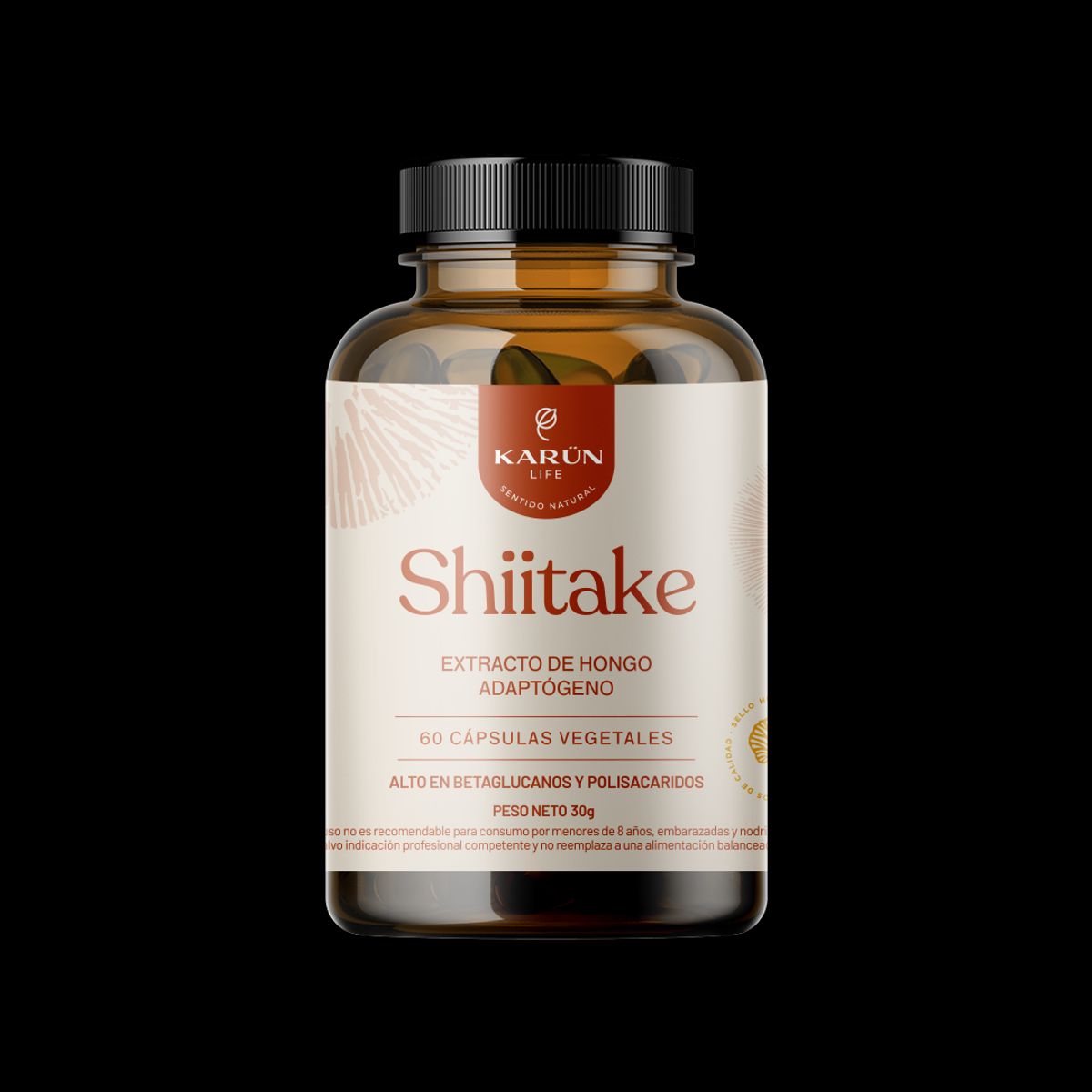 KARUNLIFE - Shiitake 60 Capsulas - 500 Mg Karun Life