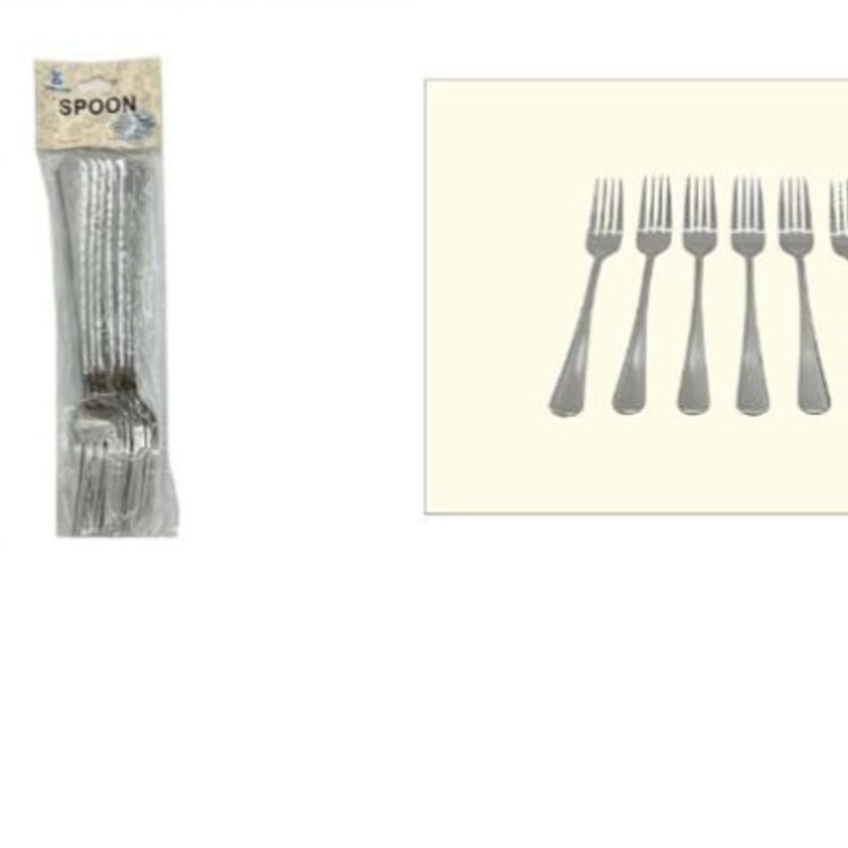 GENERICO - Tenedor De Acero Inoxidable 6 Piezas 20Cm