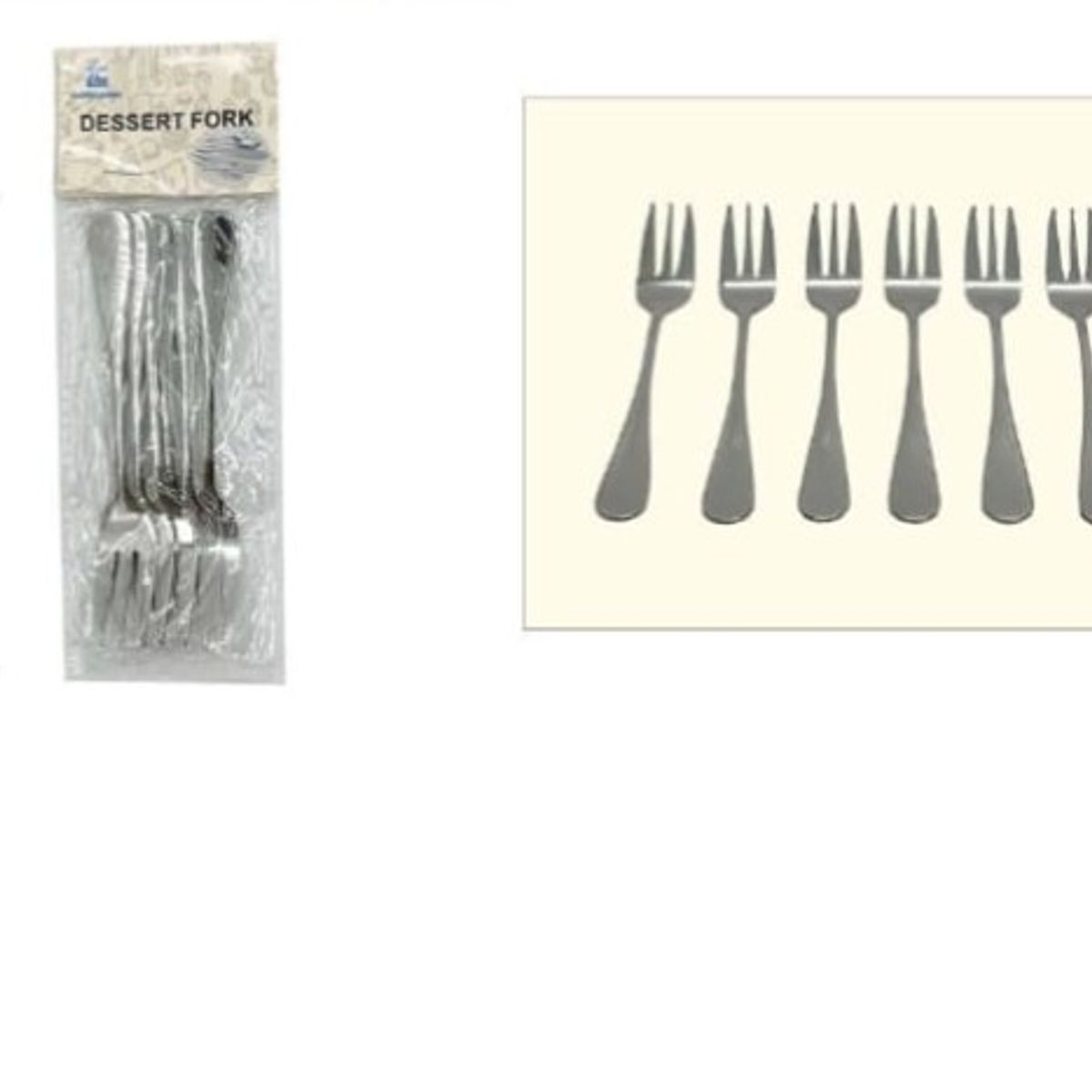 GENERICO - Tenedor De Acero Inoxidable 6 Piezas 14Cm