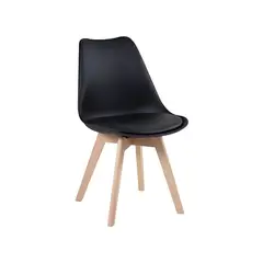 TODODESCUENTO - Pack 4 Sillas Tulip Color Negro, Comedor, Bar, Negocio