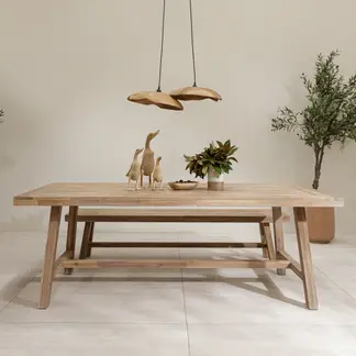 AMOBLE - Mesa De Comedor Atilo Natural Ch 210 Amoblé