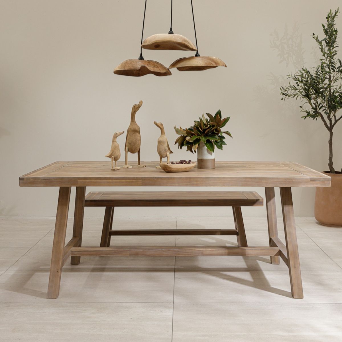 AMOBLE - Mesa De Comedor Atilo Natural Ch 180 Amoblé