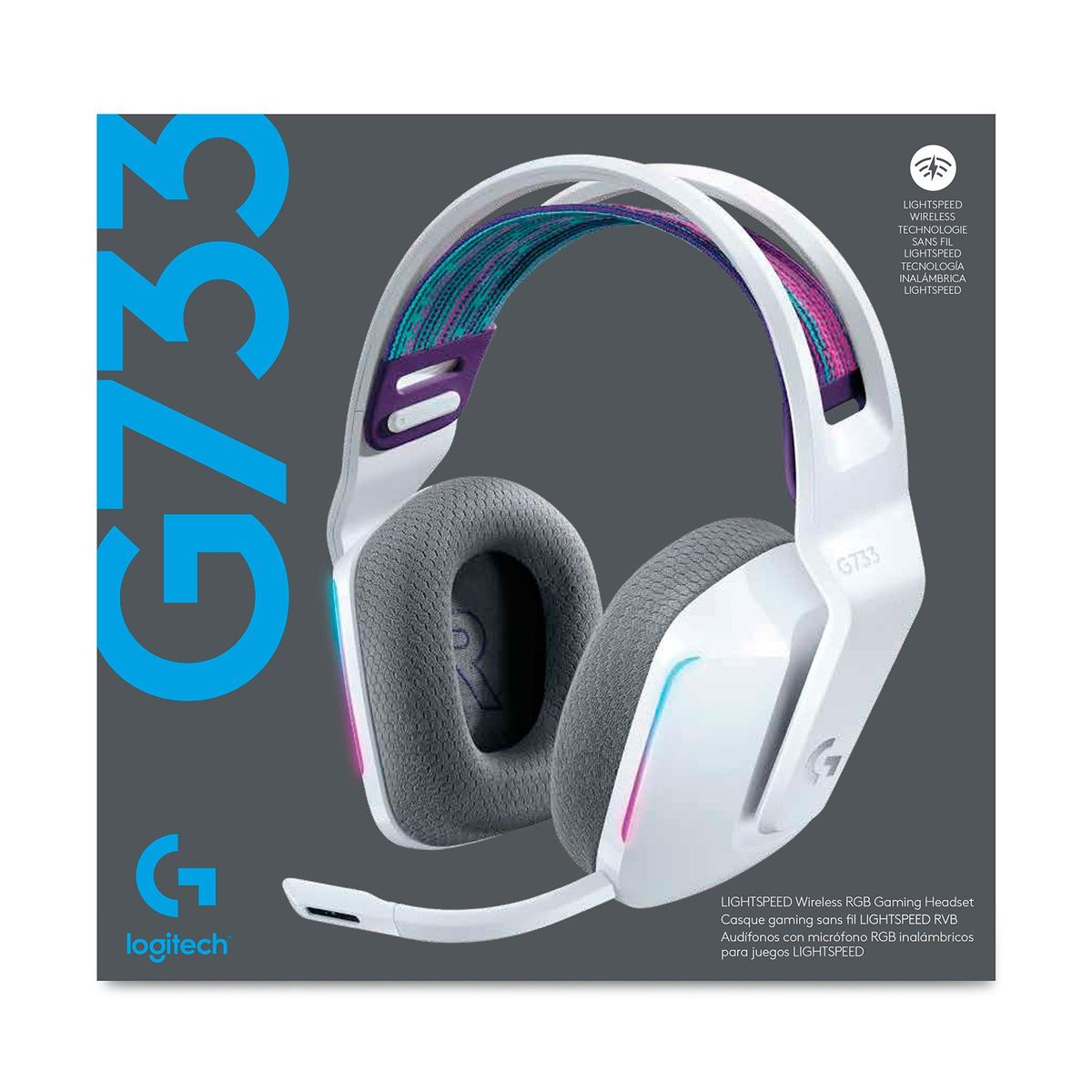 LOGITECH - HEADSET PC G733 LIGHTSPEED WIRELESS RGB BLANCO