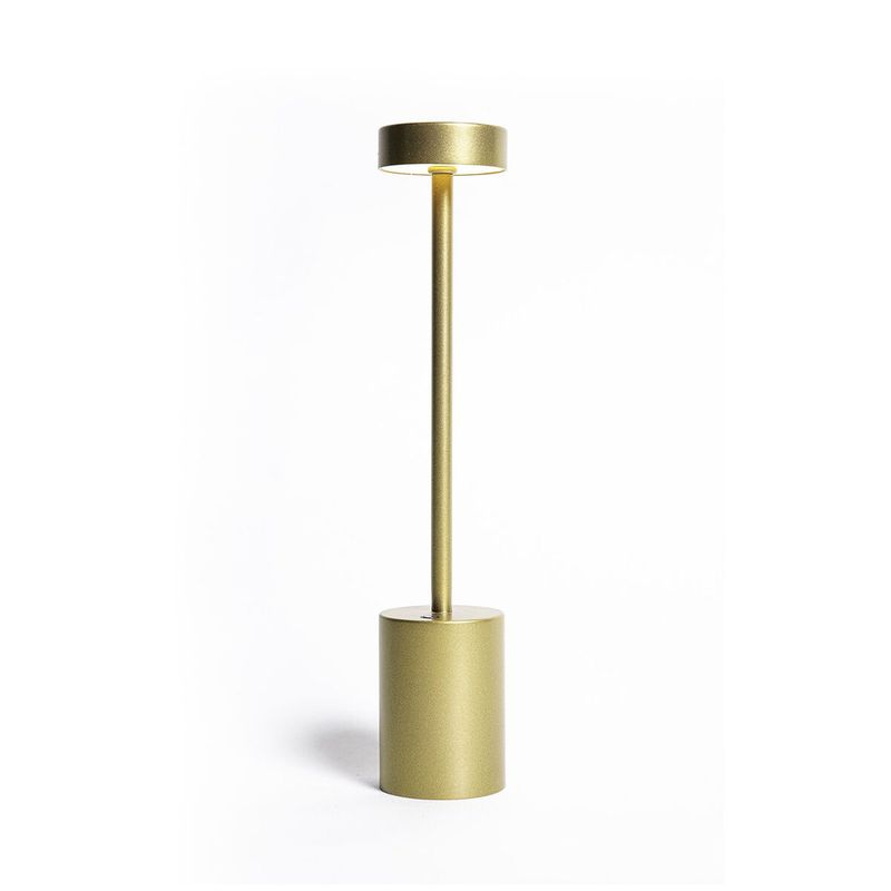 HB LEDS - Lampara de Mesa Recargable Touch Minimalista LED Dimeable Dorado