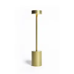 HB LEDS - Lampara de Mesa Recargable Touch Minimalista LED Dimeable Dorado