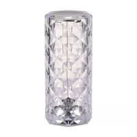 Lámpara de Mesa Recargable Touch Cilindro Diamante LED Dimeable