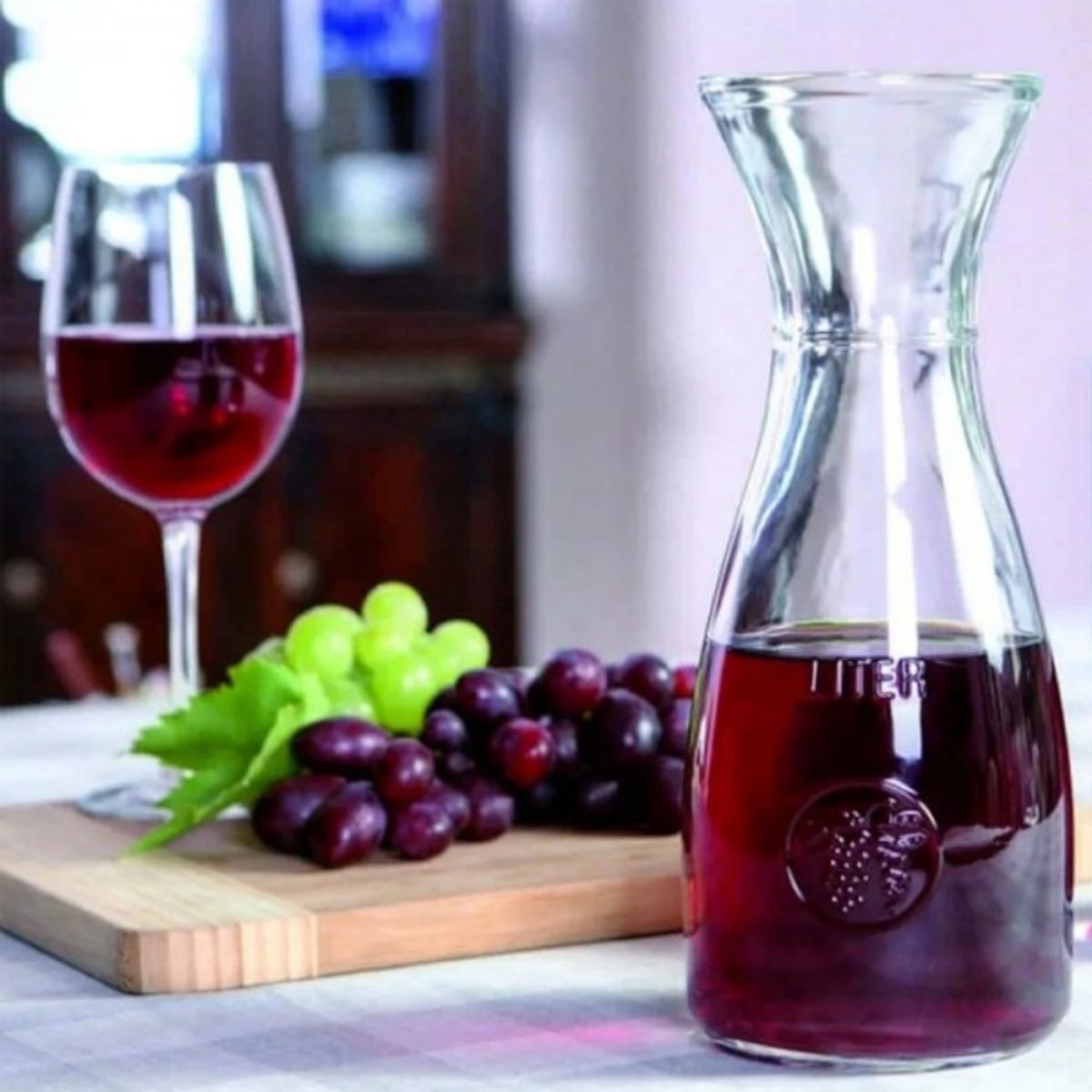 PASABAHCE - Set de 6 BOTELLA DE VIDRIO 1 LITRO LÍNEA BACCHUS