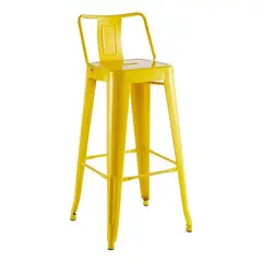 TODODESCUENTO - Pack 4 Pisos Tolix Amarillo, Respaldo Bajo, Bar