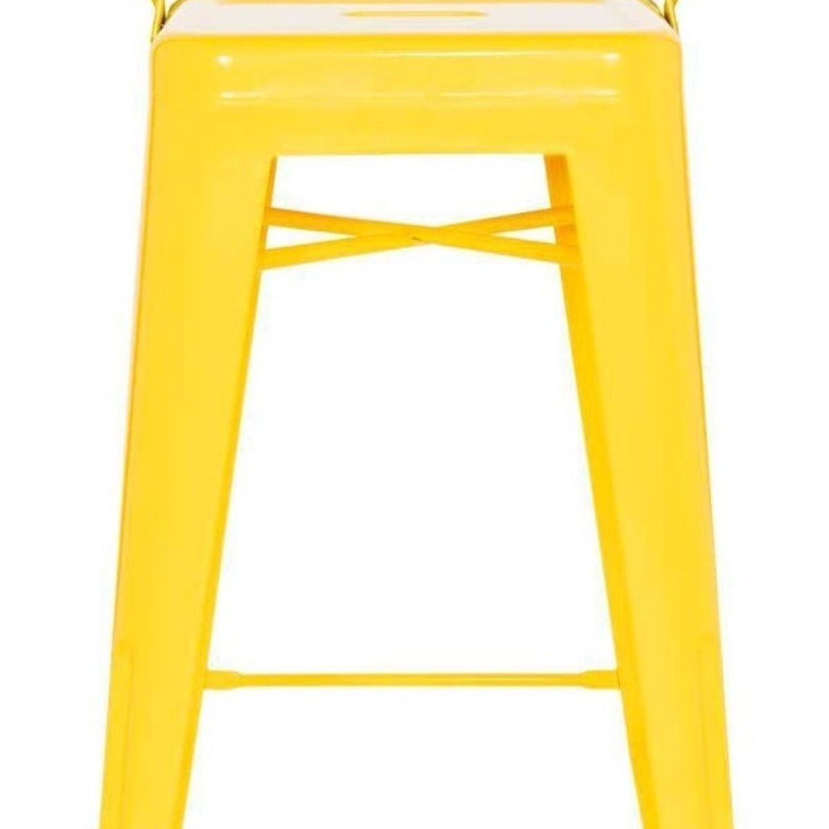 TODODESCUENTO - Pack 4 Pisos Taburetes Tolix, 77 Cm Respaldo Bajo- Amarillo