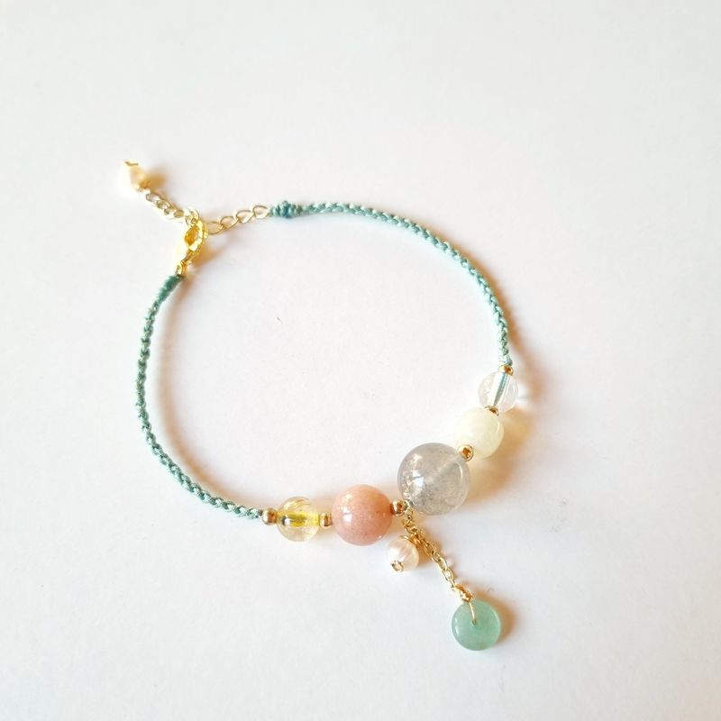 RITO DE LUNA - Pulsera de Piedra de Sol y Piedra de Luna