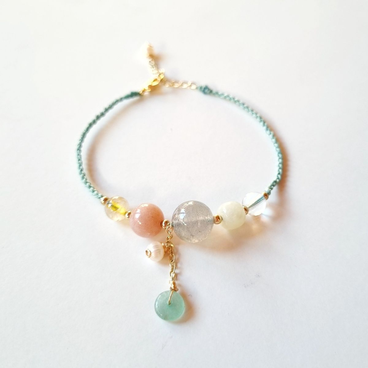 RITO DE LUNA - Pulsera de Piedra de Sol y Piedra de Luna