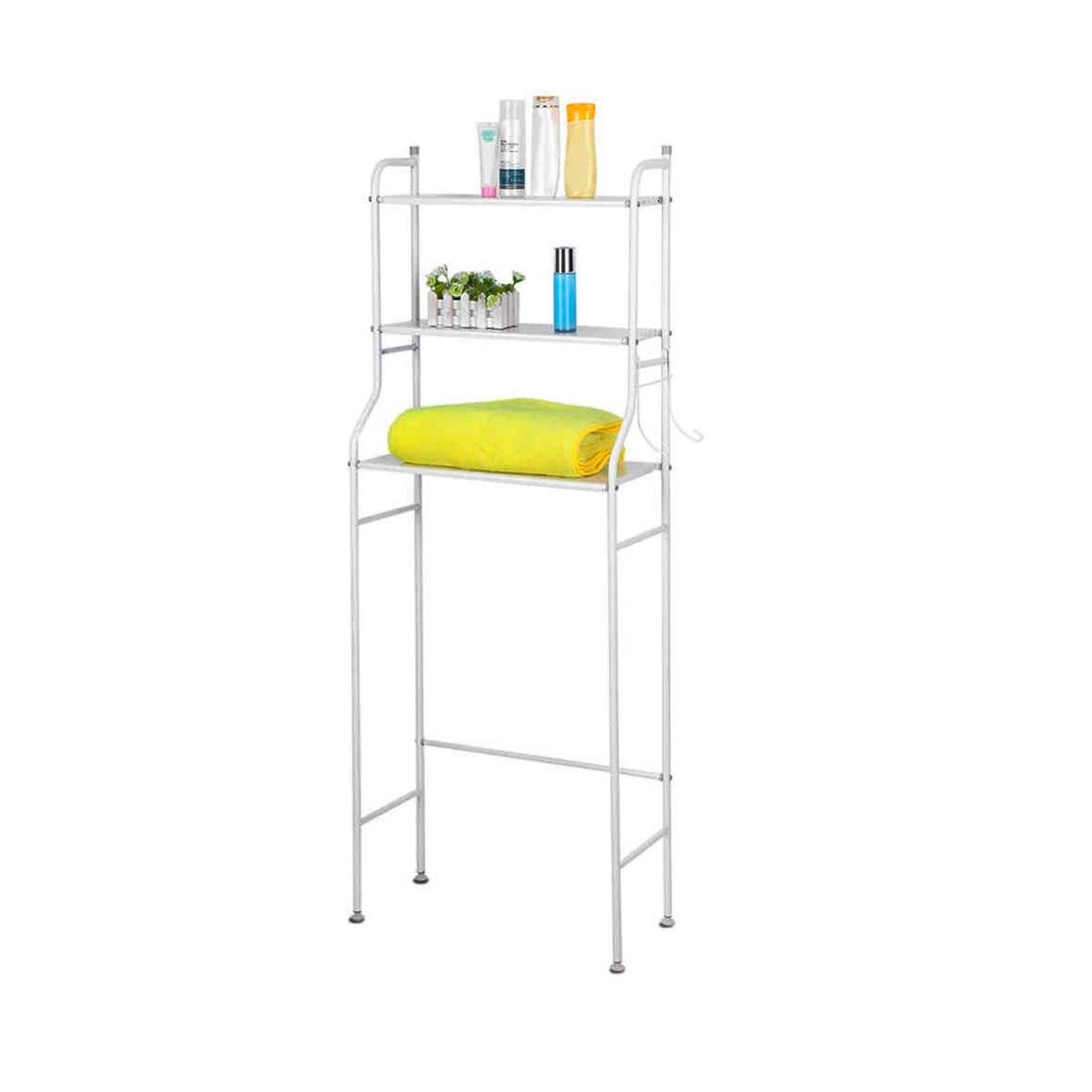 SOHOGAR - Estante organizador de baño metal 3 niveles 153x48x25 cm