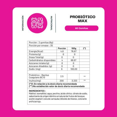 Imagen 2 del producto Gomitas Probióticos + Prebióticos 60 Un Karun Life