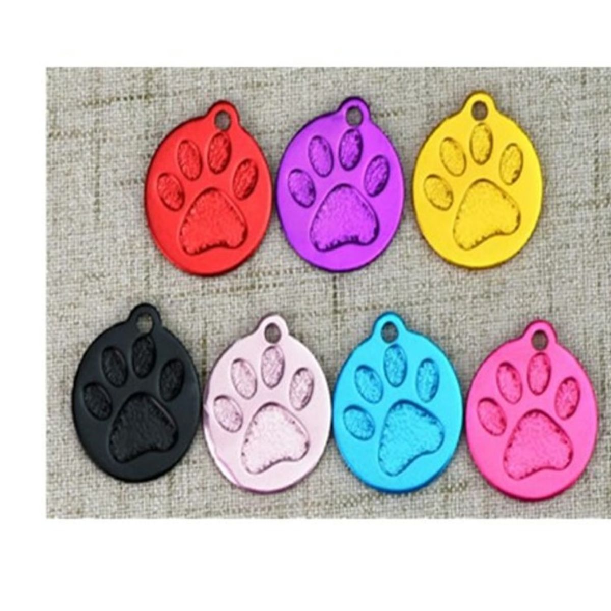 GENERICO - 12 Placas Para Perros Gatos Identificación Colores Surtidos