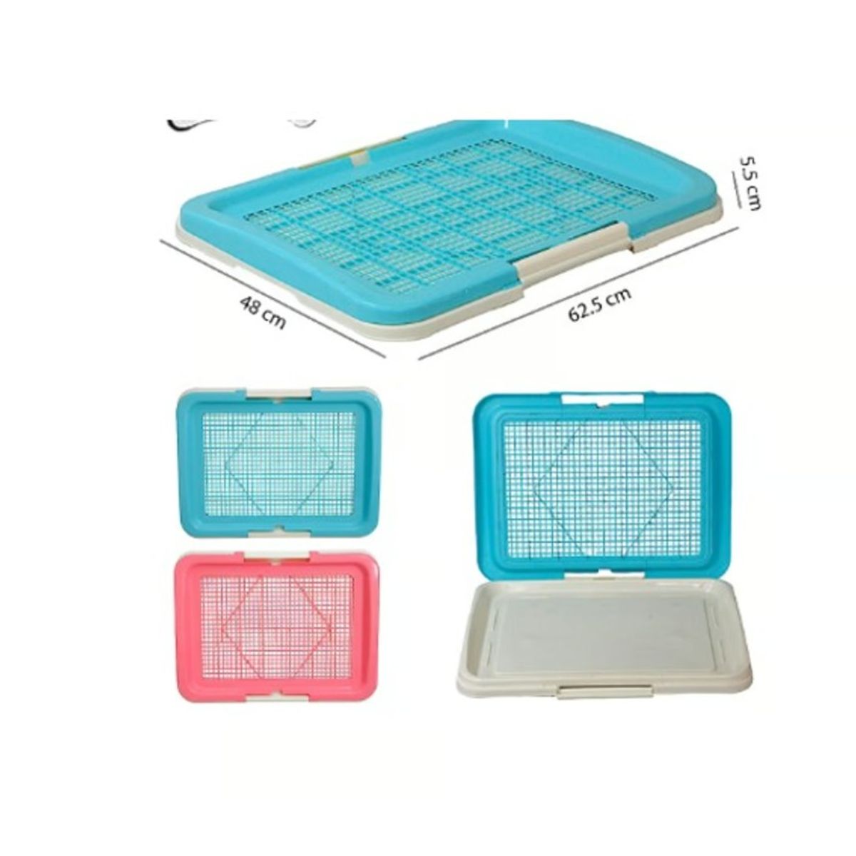 GENERICO - Baño Ecológico Para Perro Mascotas 62x45x5cm Azul