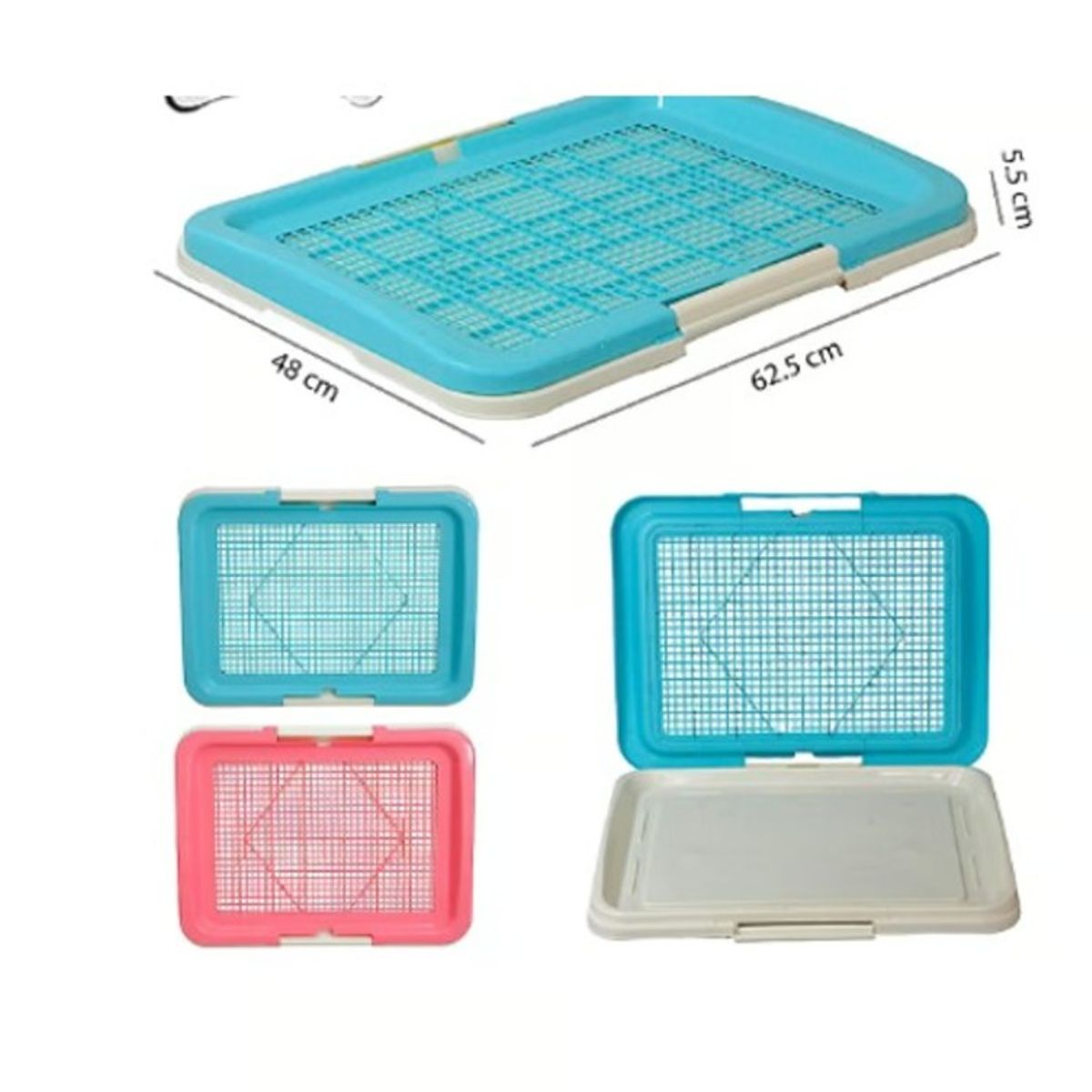 GENERICO - Baño Ecológico Para Perro Mascotas 62x45x5cm Rosa