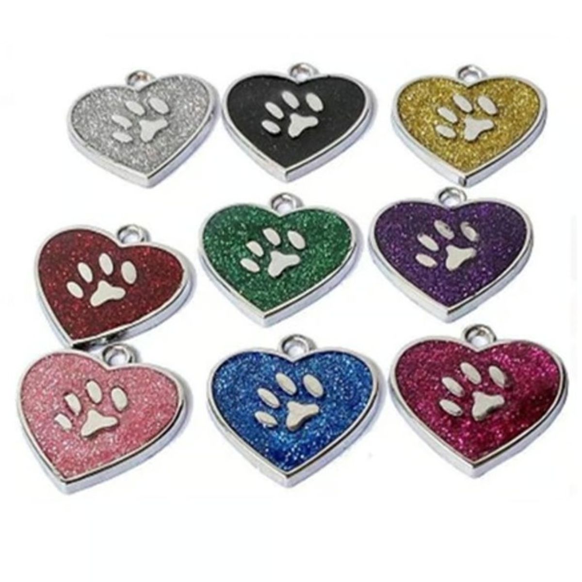 GENERICO - 12 Placas Para Perros Gatos Identificación Colores Surtidos