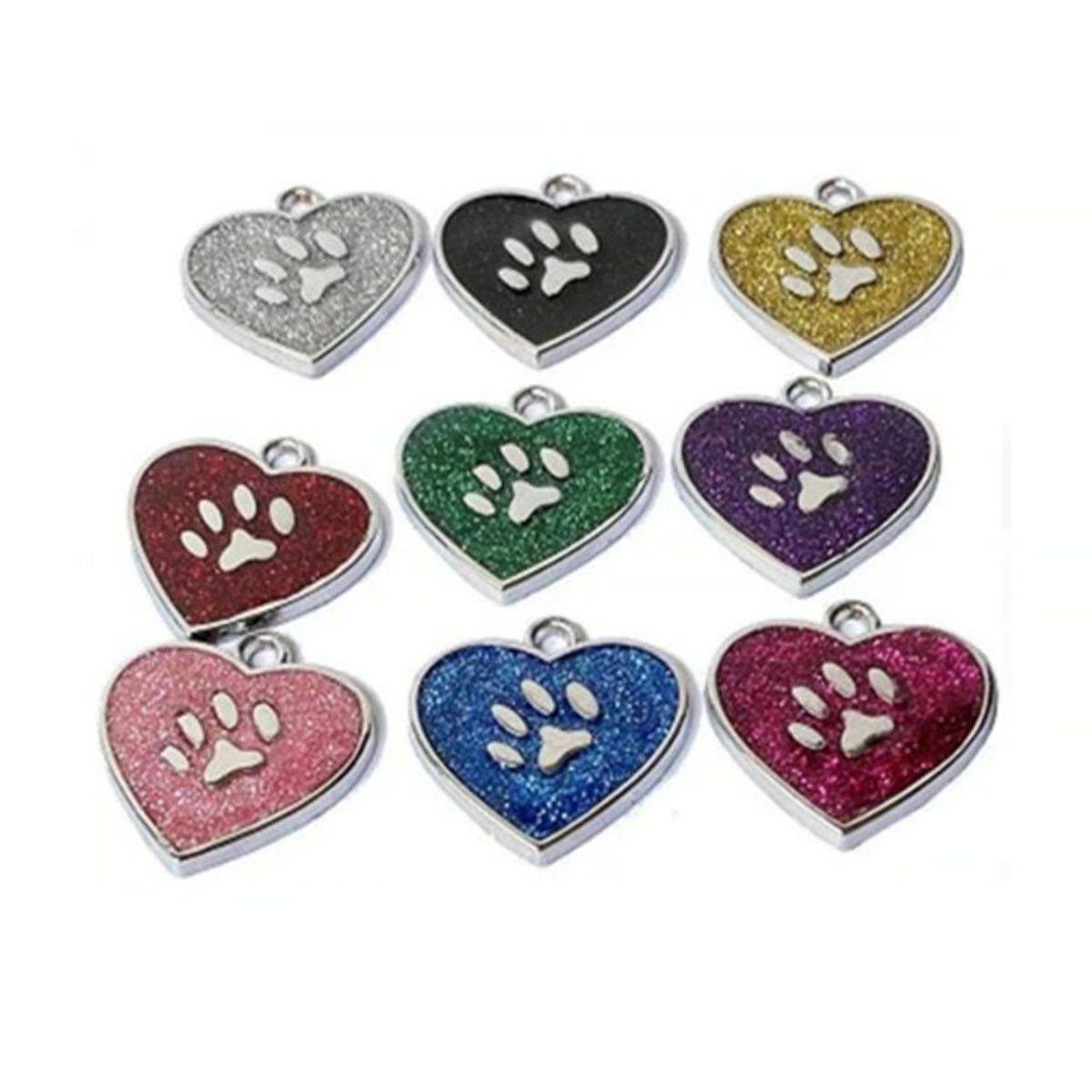 GENERICO - 12 Placas Para Perros Gatos Identificación Colores Surtidos