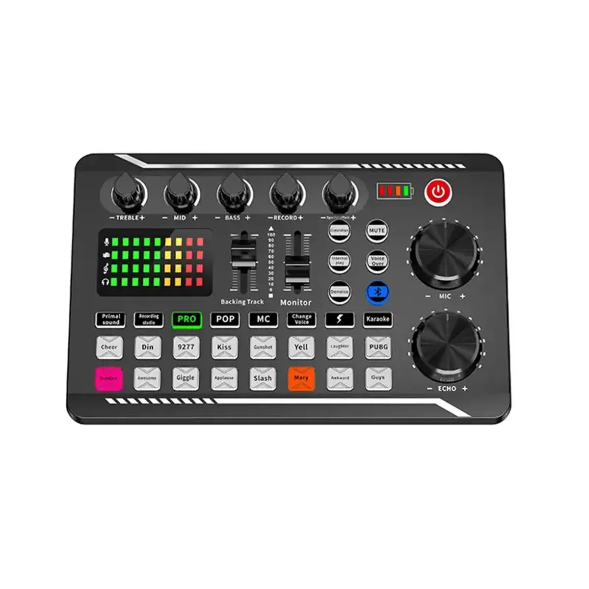 GENERICO - Mixer Bluetooth de 3 canales - Tarjeta de sonido Bluetooth