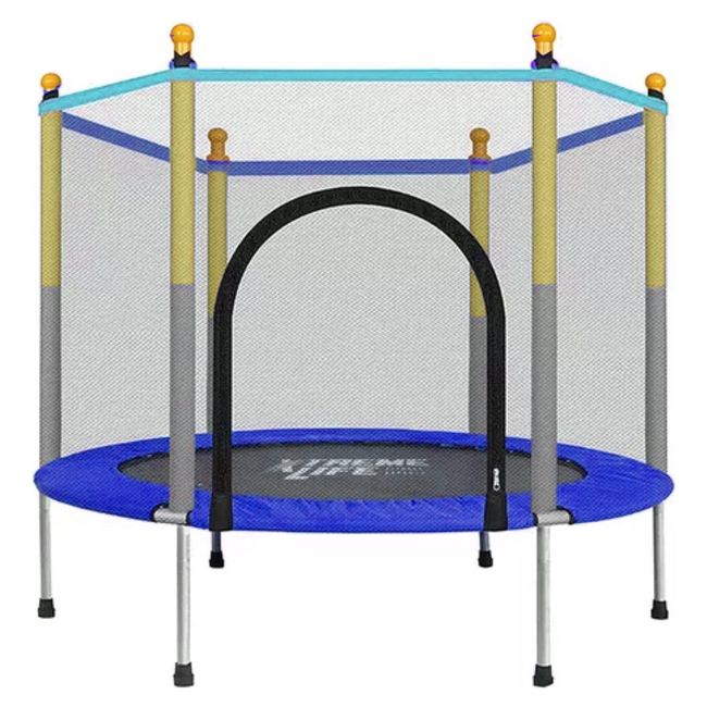 U BUY - Cama Elastica Pequeña 1.4 Metros 46 Pies Azul Con Malla