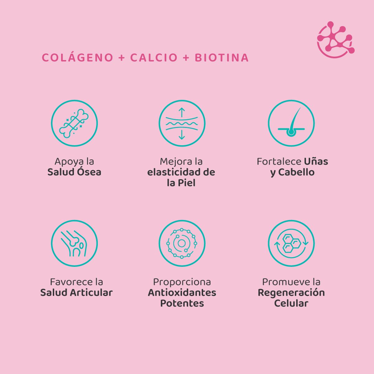 VITALIS NAVITAS - Colágeno + Calcio + Biotina Vitalis, Suplemento Alimentario 30 Cáps.