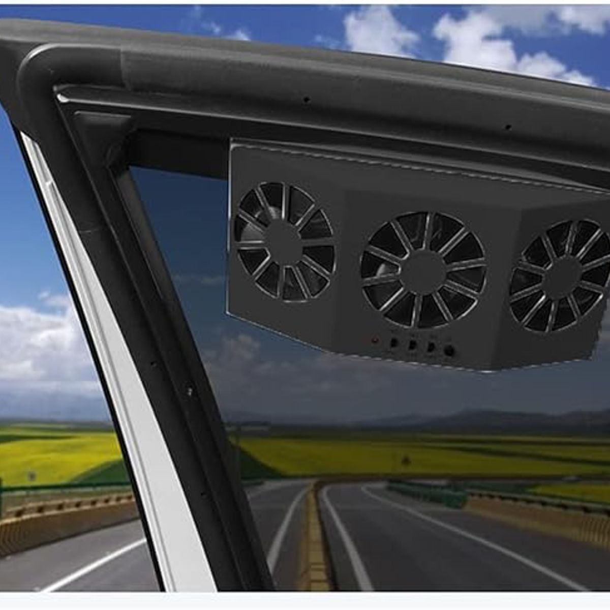 MOVI - Extractor Solar de Aire Para Auto Triple