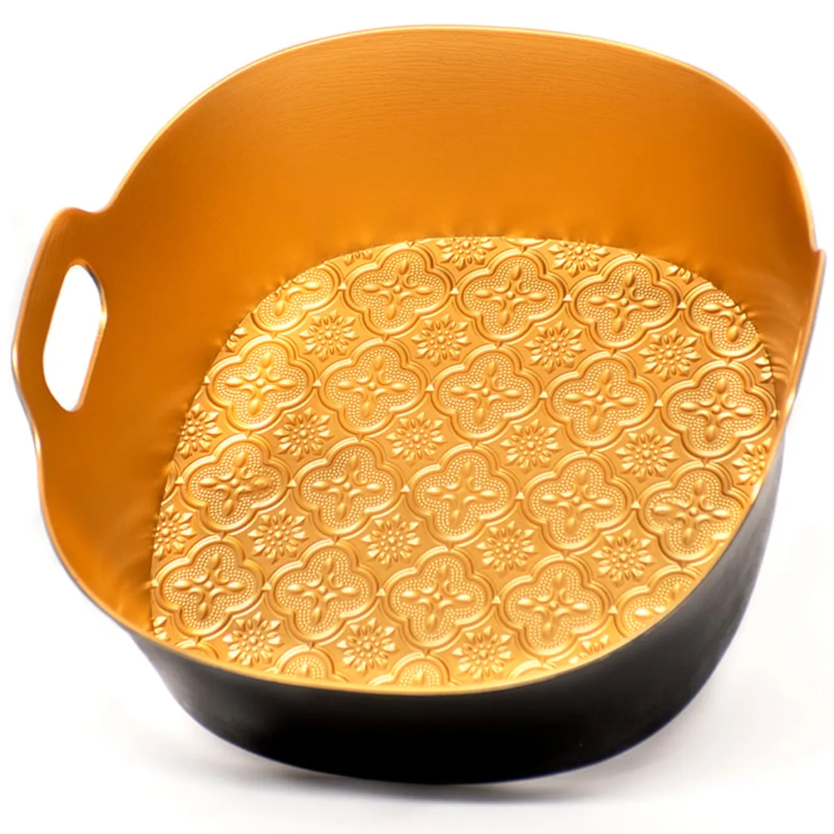 WAKESHOME - Set 3 Bandeja Brillante Redonda Para Desayuno De Plastico