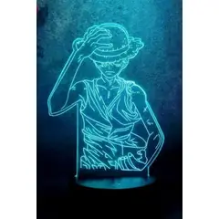 GENERICO - Lampara ilusión 3D Luffy De 7 Colores