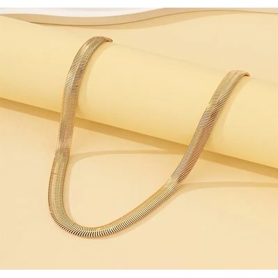 Imagen 2 del producto Collar Cadena Serpiente Acero Inoxidable Chapado en Oro 18K