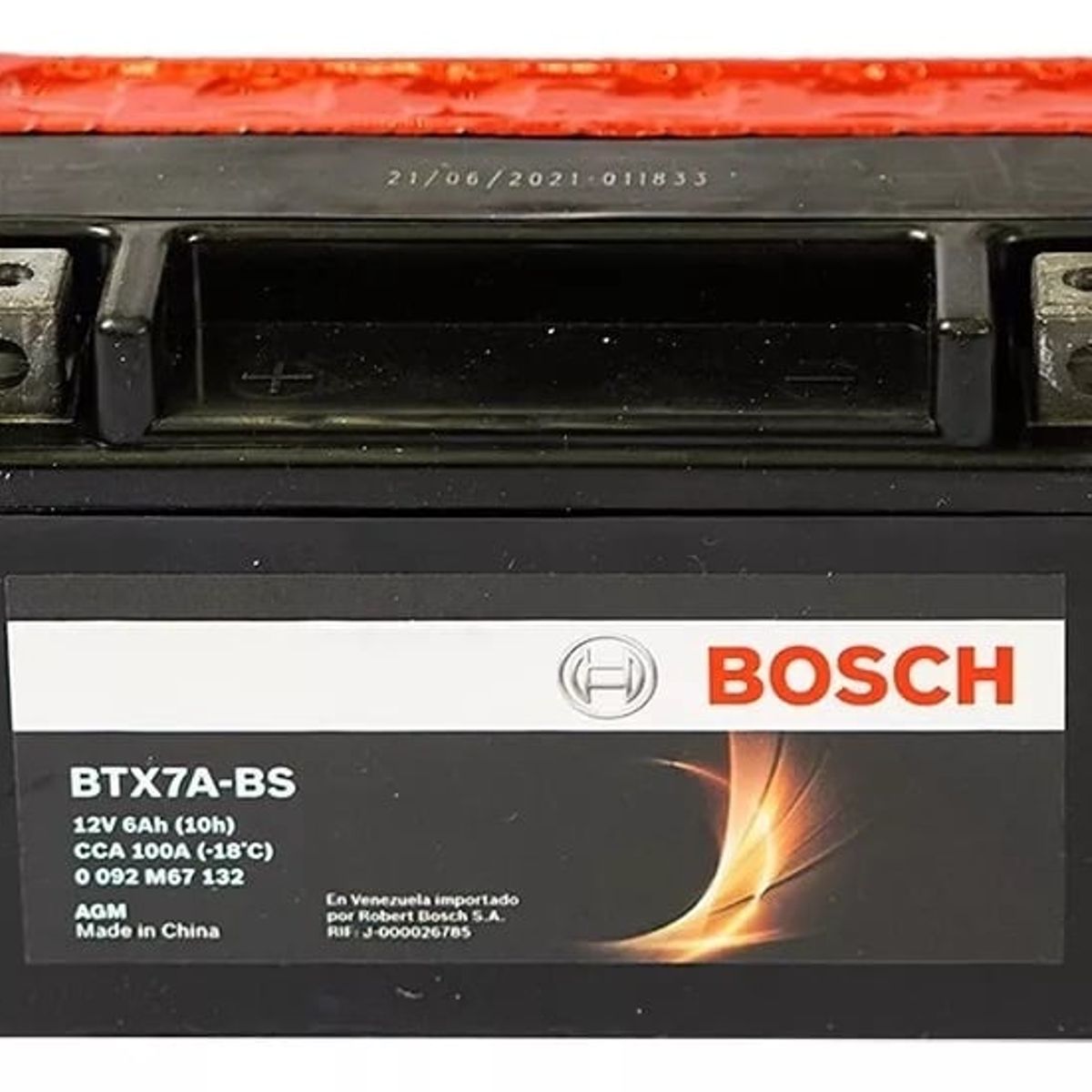 BOSCH - Batería de Moto Agm 6 Ah Positivo Izquierdo 100 CCA