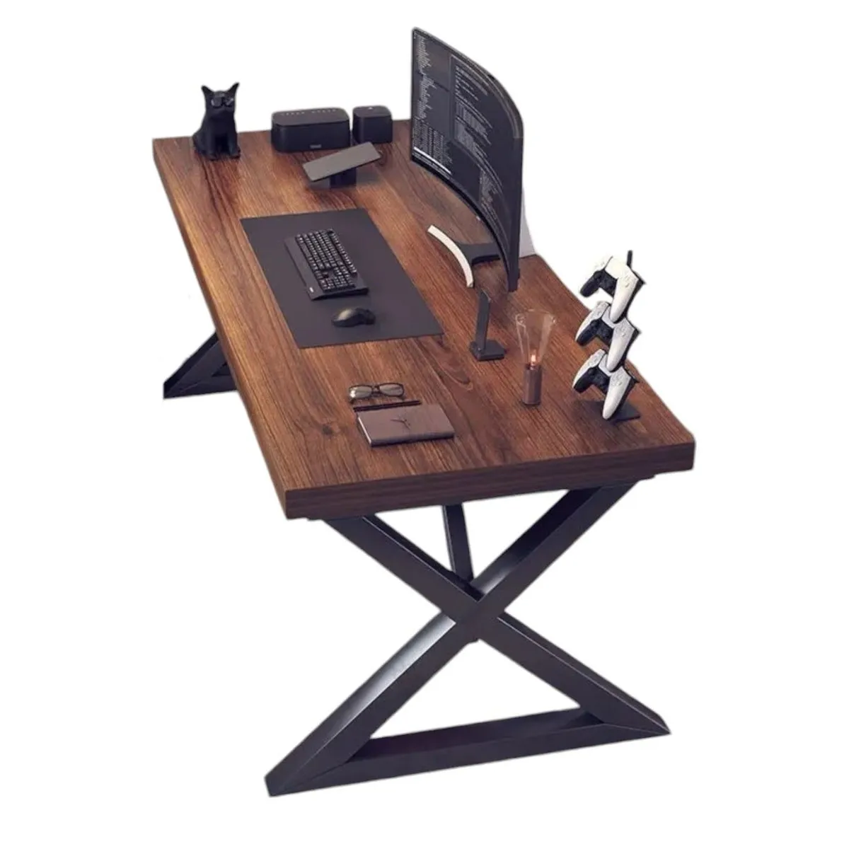 MUNDO MAGIA - Escritorio Gamer Oficina 140x60x75cm Mesa Para Hogar