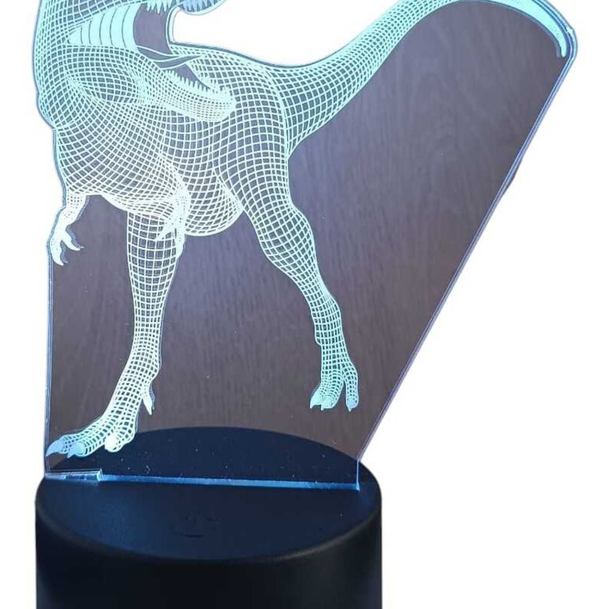 GENERICO - Lampara Ilusión 3D Dino Rex De 7 Colores