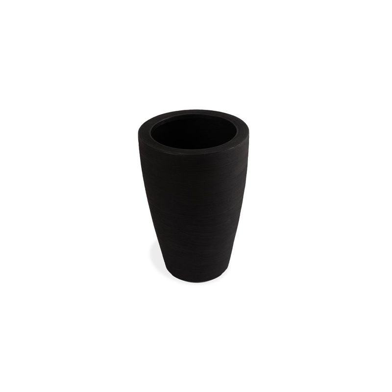 THE POPULAR DESIGN - MACETERO CONE GRAFIATO 55 NEGRO CPLATO
