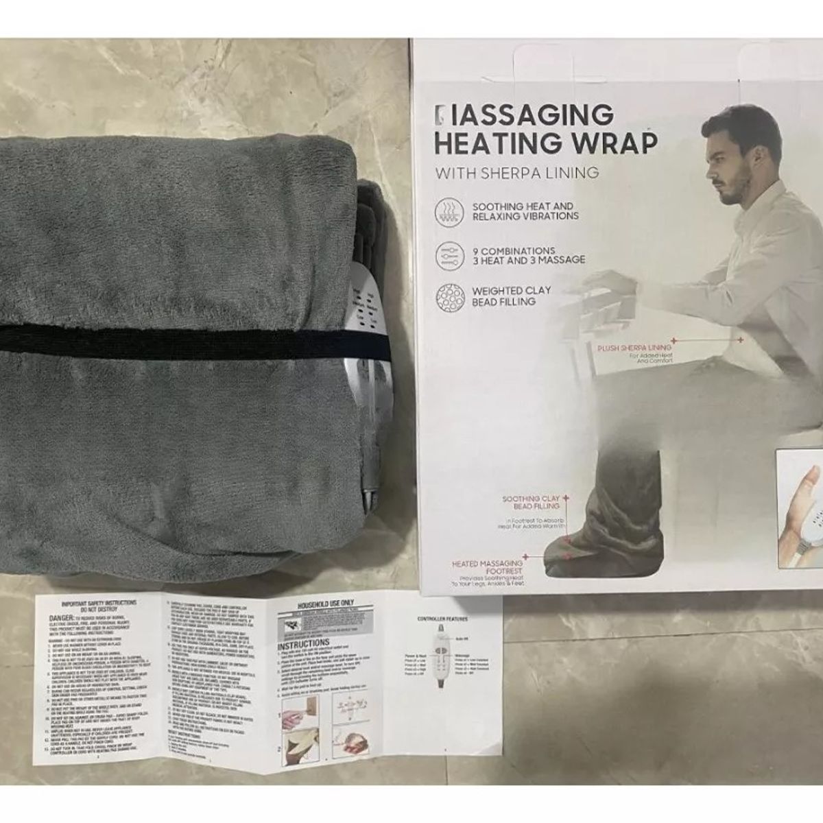 MUNDO MAGIA - Manta Frazada Eléctrica Masajeadora Completa