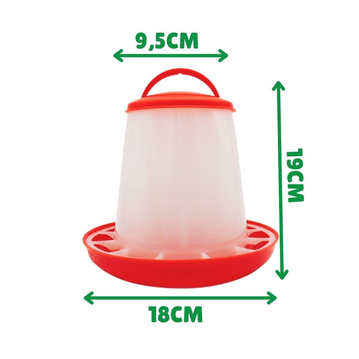 GENERICO - Comedero para Gallinas 1.5 kg Granja Aves