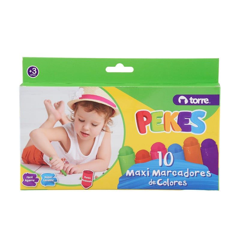 TORRE - MAXI MARCADORES PEKES 10 COLORES