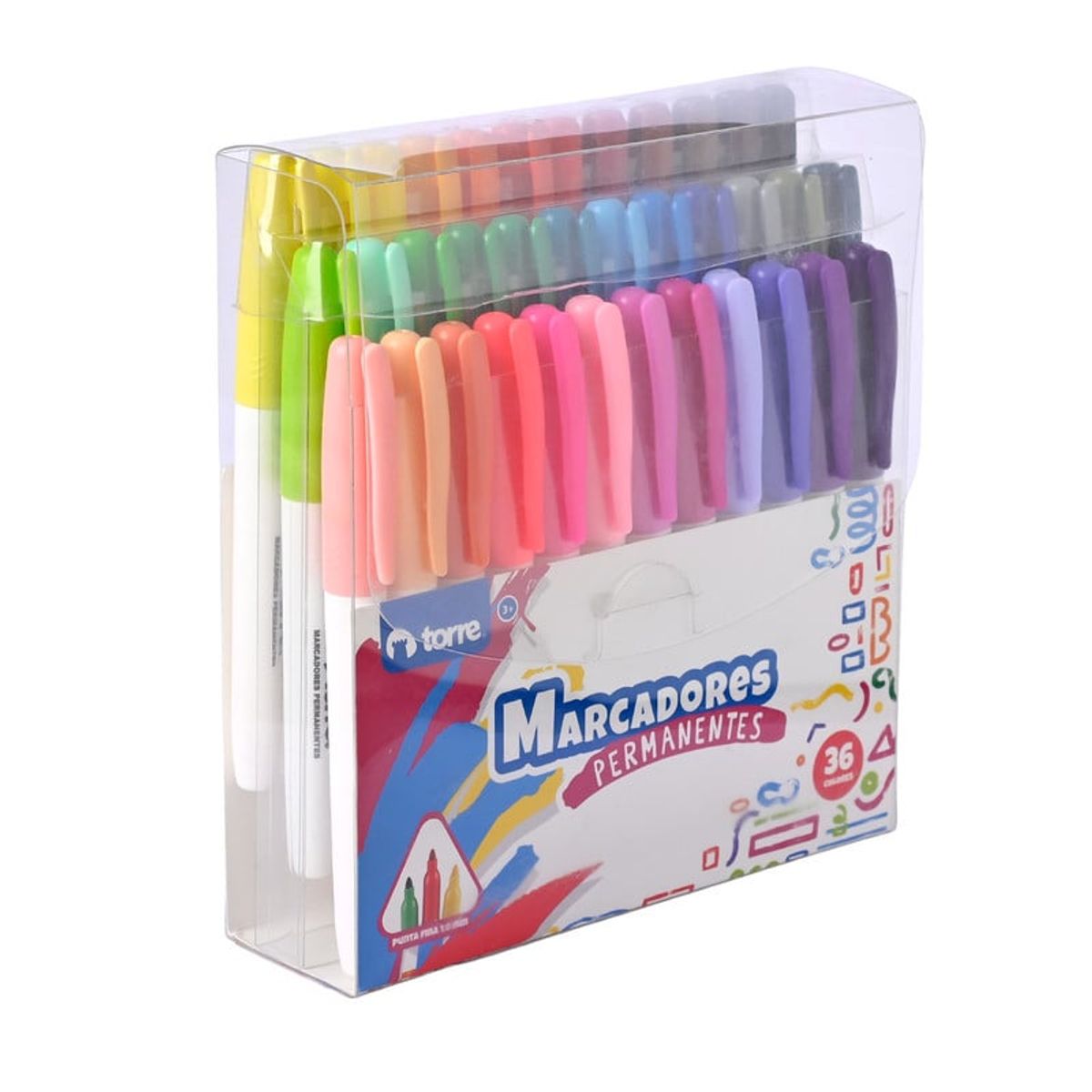 TORRE - SET MARCADORES PERMANENTES 36 COLORES