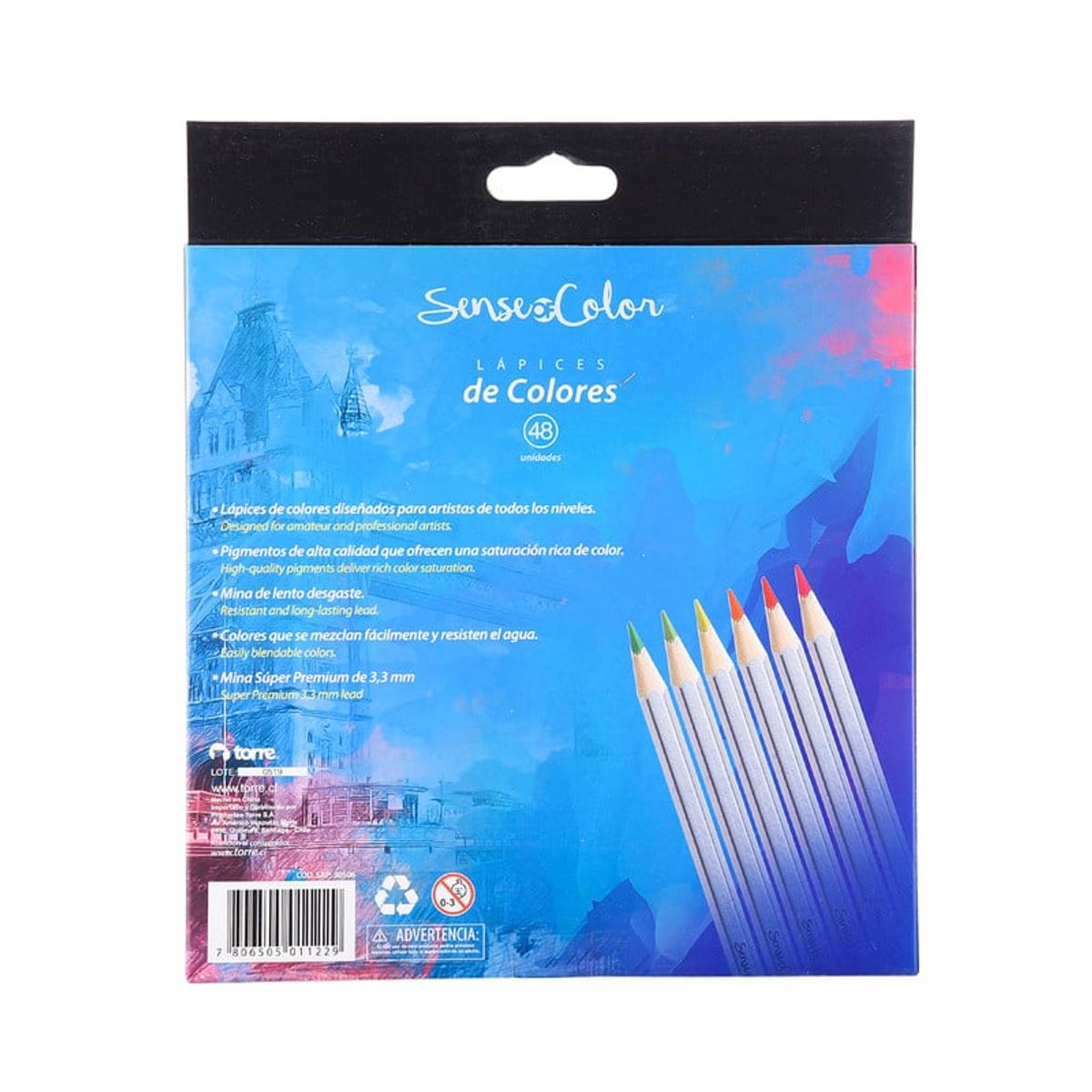 TORRE - SET LAPICES COLOR Sense of color 48 COL