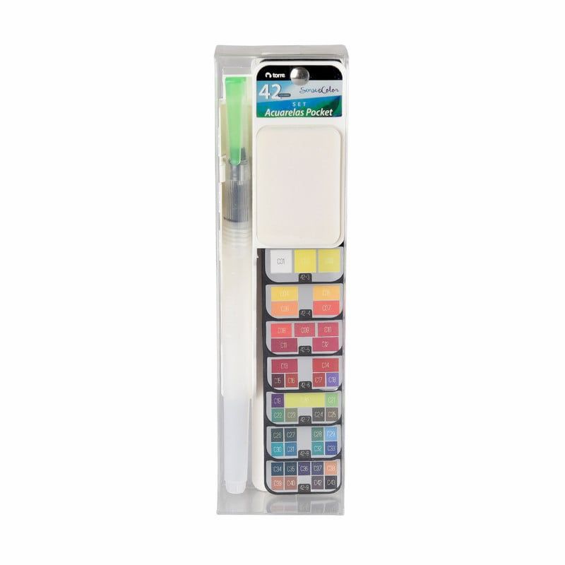 TORRE - SET ACUARELAS POCKET 42 COLORES Sense of color