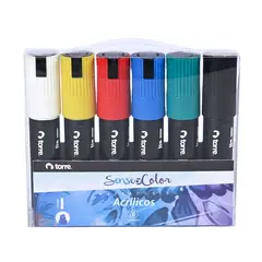 TORRE - SET MARCADOR ACRILICO JUMBO 15MM 6 COLORES Sense of color