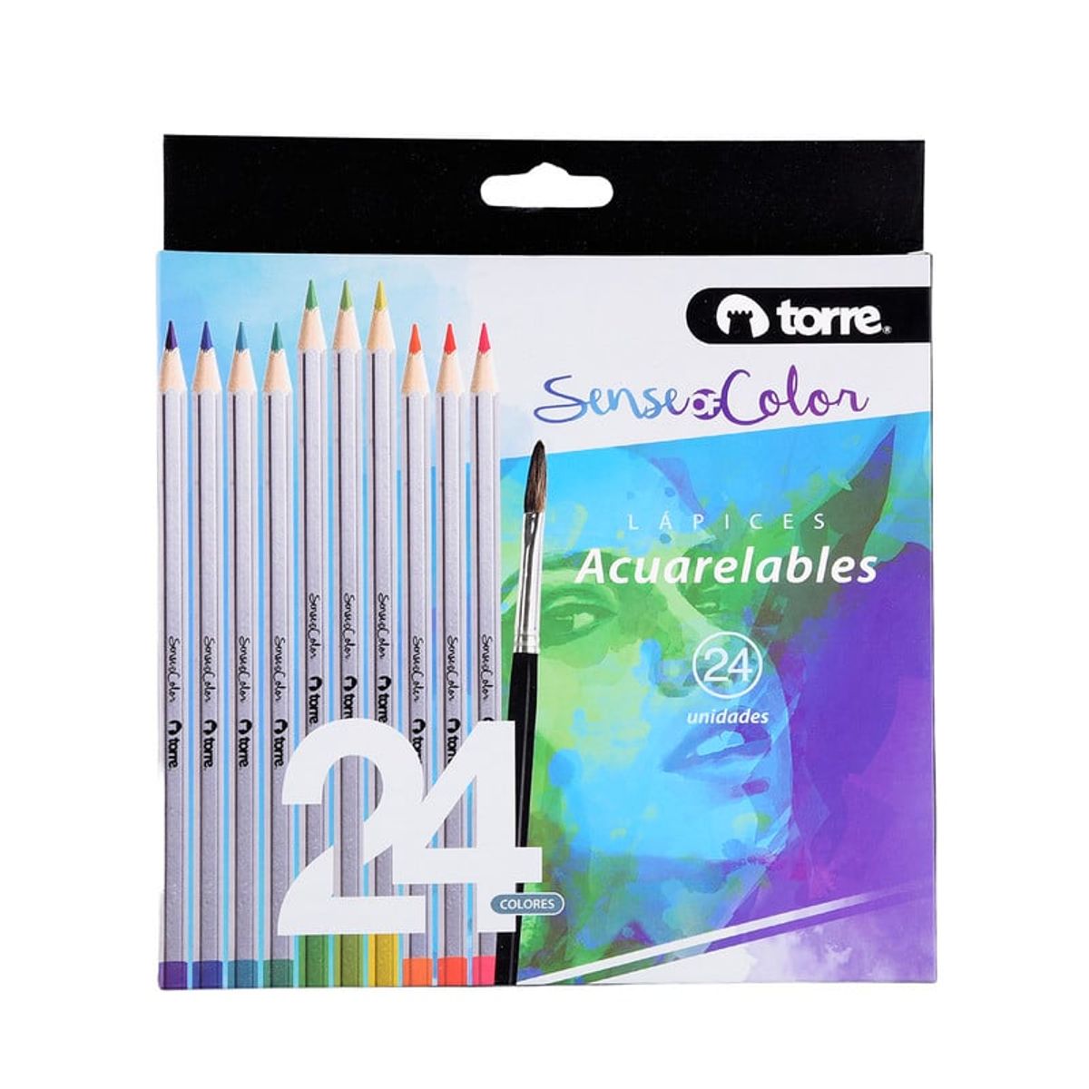 TORRE - SET LAPICES ACUARELABLES Sense of color 24 COLores