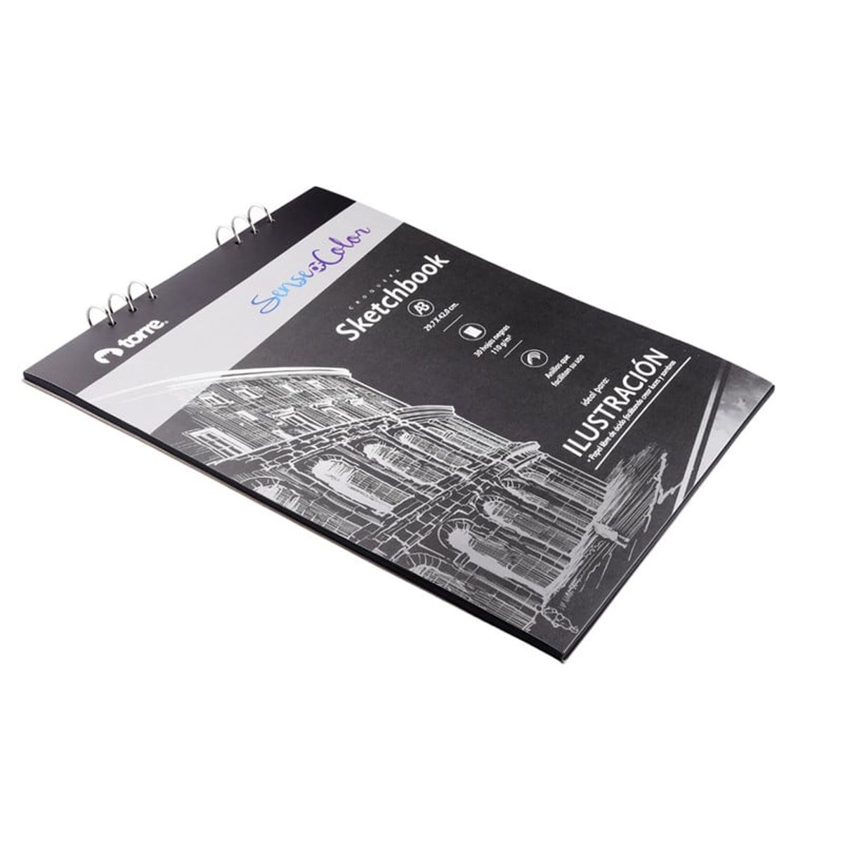 TORRE - SKETCHBOOK A3 BLACK 30 HOJAS SENSE OF COLOR