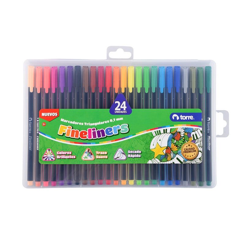 TORRE - SET MARCADORES FINELINER 24 COLORES