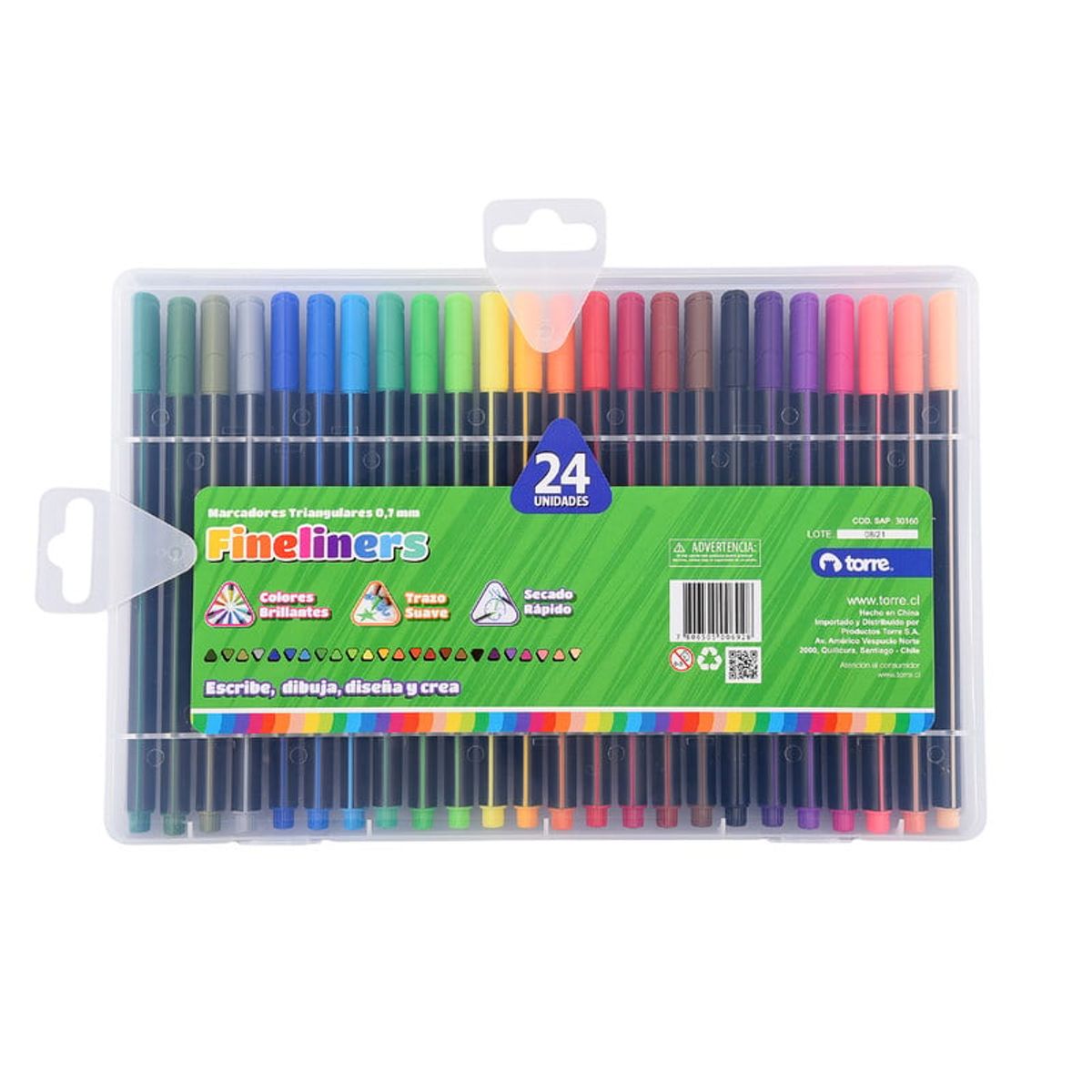 TORRE - SET MARCADORES FINELINER 24 COLORES