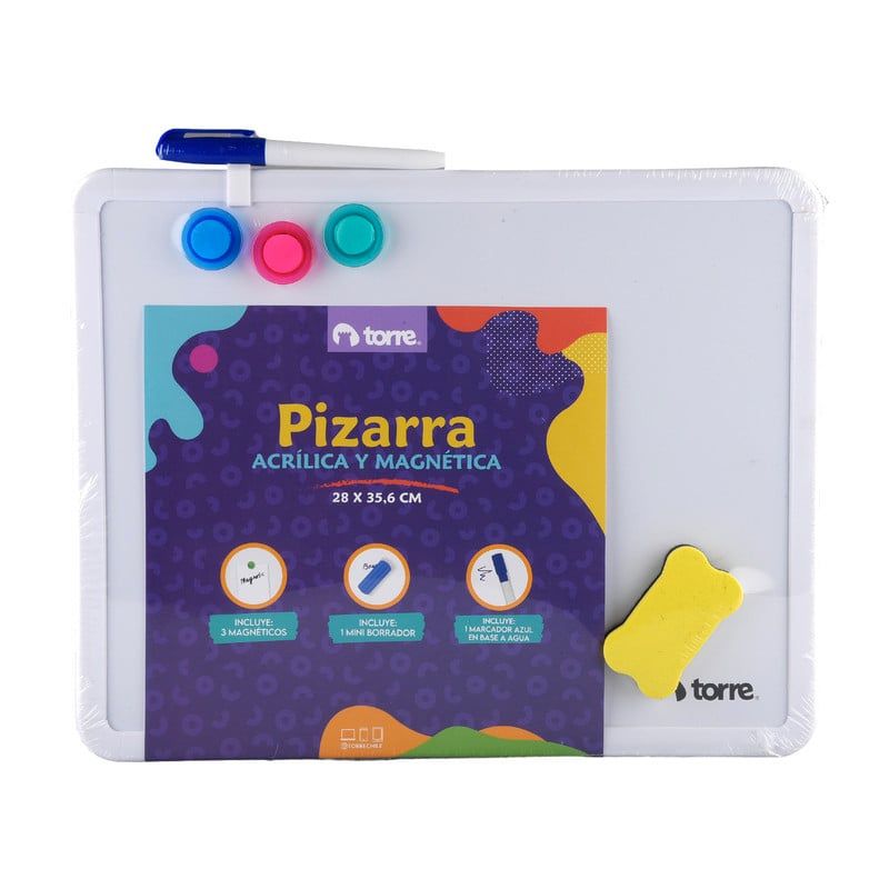 TORRE - PIZARRA ACRILICA MAG28X356 CM BORDE BLANCO
