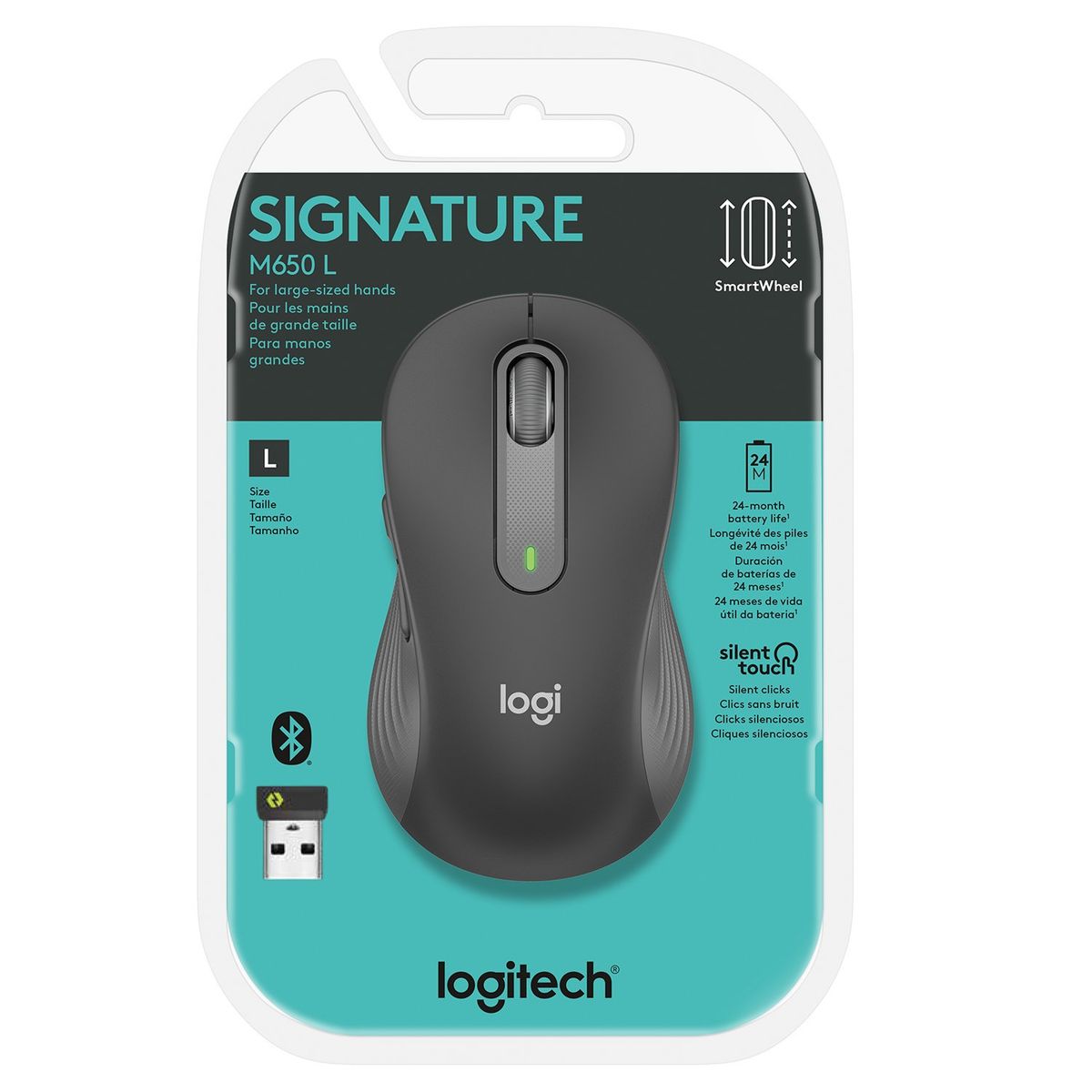 LOGITECH - MOUSE LOGITECH  M650 L GRAPHITE