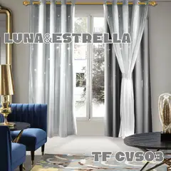 GENERICO - Set cortinas + Visillos 140×230 Cm 4 PZAS