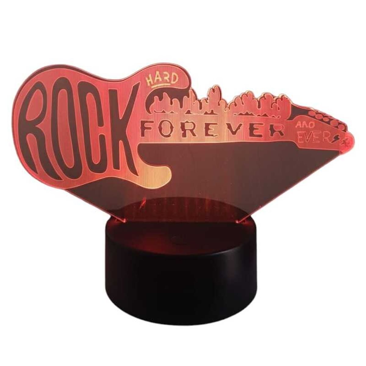 GENERICO - Lampara Ilusión 3D Guitarra de Rock De 7 Colores